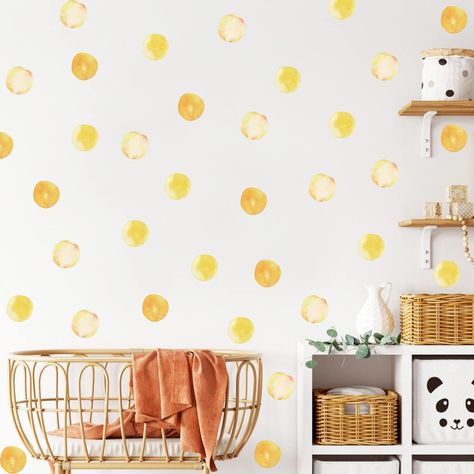 PRICES MAY VARY. Title: Polka Dot Wall Decals Removable Watercolor Colorful Wall Sticker for Kids Baby Girls Living Room Bedroom Playroom (Yellow)…. Product Type: Categories > Nursery > Décor > Wall Décor > Stickers Nursery Yellow Walls, Playroom Yellow, Polka Dot Wall Decals, Big Girl Bedrooms, Polka Dot Walls, Yellow Nursery, Yellow Room, Room Decals, Bedroom Playroom