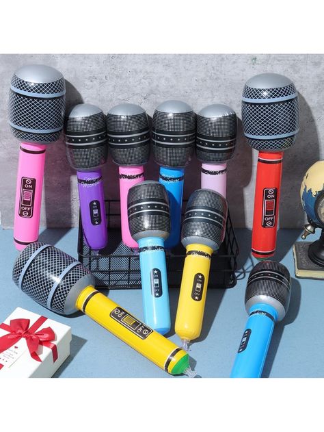 12Pcs Inflatable Microphones Blow Up Inflatable Microphone Props Toys for Musical Concert Themed Party Role Play Stage Birthday Decoration Blow Up Microphone, Concert Themed Birthday Party, Concert Themed Party, Inflatable Microphone, Music Theme Birthday, Swift Party, Party Inflatables, Concert Party, Dance Themes