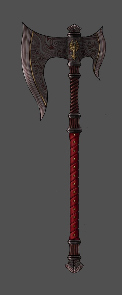 Handaxes 5e, Greataxe Art, Fantasy Axes Design, Fantasy Equipment, Fantasy Blade, Tactical Swords, D D Items, Fantasy Props, Cool Swords