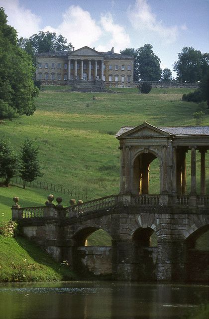 Prior Park is a Palladian house, designed by John Wood, the Elder in the 1730s and 1740s for Ralph Allen, on a hill overlooking Bath, Somerset, England.  (Wikipedia) Prior Park, Bath England, Old Stone, English Countryside, England Travel, Pretty Places, Oahu, Dream Vacations, Great Britain