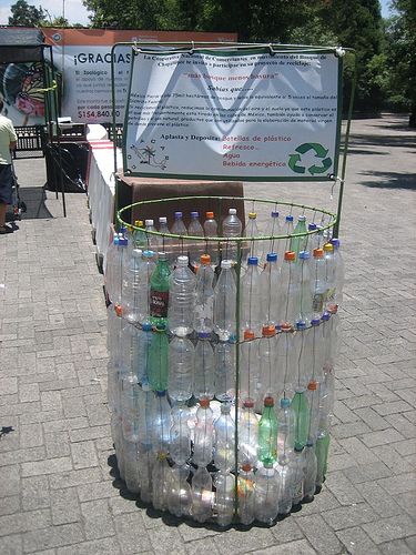 Model the behaviour... | This bin doesn't just advertise and… | Flickr Plastic Bottle Building, Trash Can Made Of Plastic Bottles, Plastic Bottle Structure, Plastic Recycling Process, Eco-friendly Blue Bags Made From Recycled Plastic Bottles, Upcycle Plastic, Reuse Plastic Bottles, Diy Plastic Bottle, Plastic Bottle Art