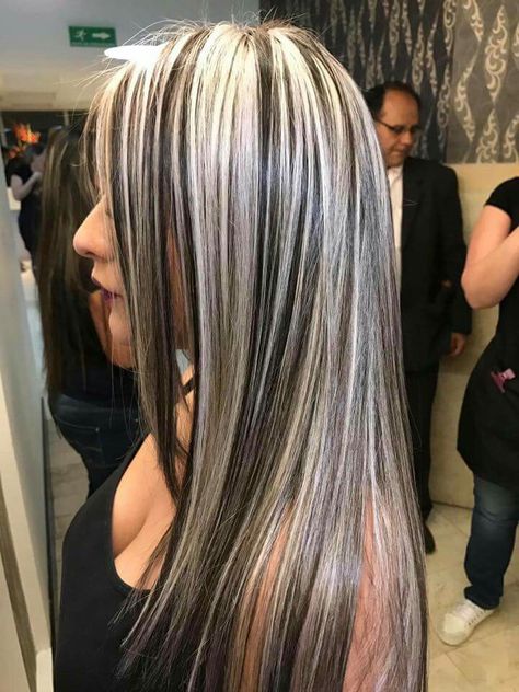 Who can do this for me Dark Chocolate Brown Hair With Platinum Highlights, Hair Color With Highlights 2023, Icy Ash Blonde Hair With Lowlights, Platinum Blonde With Black Highlights, Blonde With Black Lowlights, Blonde Hair With Black Lowlights, Blonde Hair Black Highlights, Blonde With Black Highlights, Black And Blonde Highlights