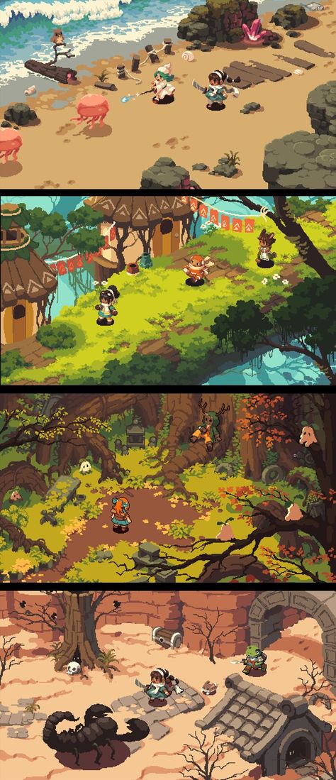 Pixel Game Mockup, Game Art Style 2d, Isometric Game Design, Games Art Design, Pixel Art Styles Inspiration, Indie Pixel Game, 3d Pixel Art Game, 2d Rpg Game, Indie Game Design