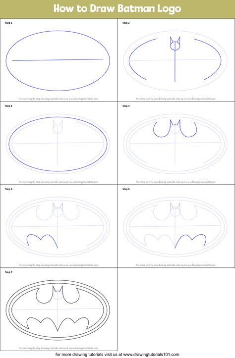 Bat Man Drawings, Batman Drawing Easy, How To Draw Batman, Batman Sign, At Logo, Logo Batman, Logo Tutorial, Batman Drawing, Draw Logo