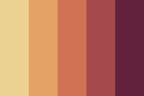 Amber Safety - Submitted by Zedetta​  #ecd292 #e5a267 #d27254 #a5494d #63223c Flat Color Palette, Create Color Palette, Cool Color Palette, Color Palette Challenge, Color Palette Yellow, Color Schemes Colour Palettes, Paint Color Palettes, Pony Town, Fall Color Palette