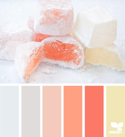 Design Seeds Mochi Color Palette, Artists Color Palette, Melon Color Palette, Bedroom Colours, Turkish Delights, Seeds Color, Design Seeds, Turkish Delight, Color Palette Design