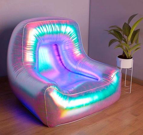 Vaporwave Furniture, Glam Living Room Ideas, Neon Furniture, Lounge Aesthetic, Things That Go Together, Fancy Living Rooms, Weird Furniture, Cozy Lighting, Neon Bedroom