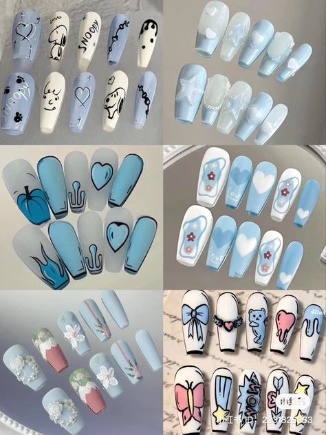 Kutek Disney, Fake Nails Designs, Anime Nails, Hello Nails, Korean Nails, Cute Simple Nails, Girly Acrylic Nails, Pretty Gel Nails, Really Cute Nails