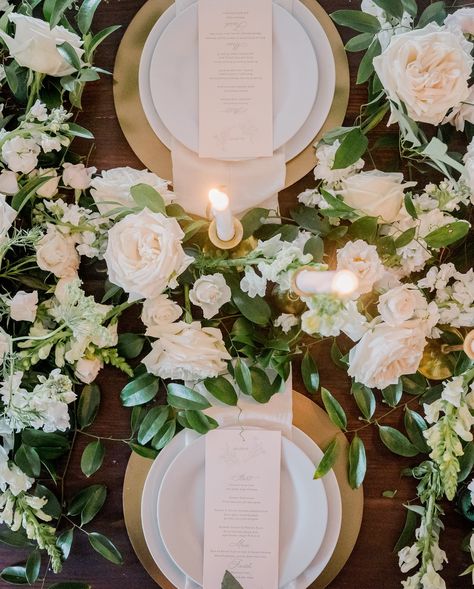 ‘Fashion over function’ comes up a lot in design meetings and this is definitely aesthetic over functionality. Cascading table top florals in neutral & trailing greens. I mean who needs silverware or glasses when you’re surrounded by flowers 😂 venue: @ilmercatonola planner: @irisandoakevents rentals: @lovegoodrentals photography: @catherineguidry #gardenparty #gardeninspiration #bridgerton #dinnerparty #flowerinspiration #garland #flowergarland #springwedding #neutral #whitewedding #... Surrounded By Flowers, New Orleans Wedding, Flower Garlands, Spring Wedding, In Design, Garden Inspiration, Garden Party, White Wedding, Dinner Party