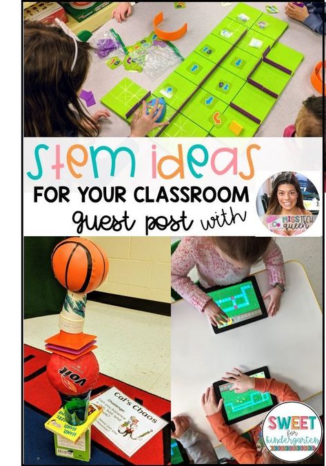 Are you interested in trying out STEM activities in your classroom? Check out this guest post by Miss Tech Queen with how to get started, what you need, and some fun ideas to implement Science, Technology, Engineering, and Math in your Kindergarten classroom! #stem #steam Simple Stem Activities, Technology Activities, Elementary Technology, Holiday Stem, Stem Lessons, Kindergarten Stem, Elementary Stem Activities, Easy Stem, Elementary Stem