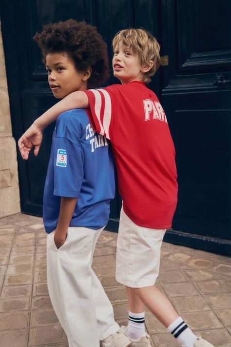 PARIS NUMBER T-SHIRT - Red | ZARA United States Zara Kids Boys, Uniqlo Kids, Practice Outfits, Stylish Sweaters, Zara Kids, Gap Kids, Affordable Clothes, Fashion Kids, Zara United States