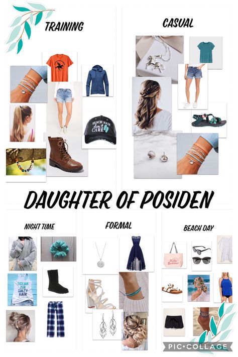 Posiden Daughter, Daughter Of Poseidon Outfit, Daughter Of Poseidon Aesthetic, Pjo Outfits, Demigod Outfits, Cabin Outfit, Percy Jackson Cabins, Percy Jackson Outfits, Percy Jackson Drawings