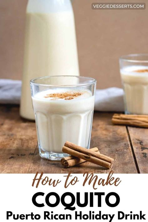 Coquito is a popular Christmas drink that's like a Puerto Rican Eggnog. If you're a fan of coconut and rum, you're going to love this authentic recipe! The easy-to-make drink is rich, coconutty, creamy, and absolutely delicious. It's a traditional staple during the holiday season. Easy Coquito Recipe Puerto Rican, Puerto Rico Coquito Recipe, Puerto Rican Eggnog Recipe, Easy Coquito Recipe, Authentic Coquito Recipe, Traditional Coquito Recipe, Best Coquito Recipe, Puerto Rican Coquito Recipe, How To Make Coquito