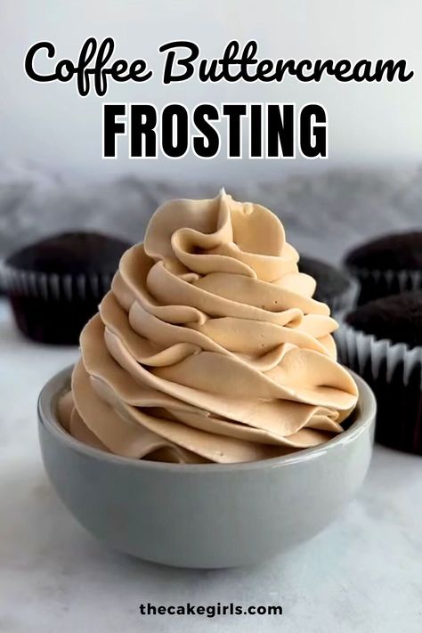 Coffee Buttercream Frosting Coffee Buttercream Frosting Recipe, Coffee Buttercream Frosting, Cake Me Home Tonight, Buttercream Recipes, Coffee Butter, Instant Espresso, Buttercream Frosting Cake, Butter Cream Frosting, Easy Frosting