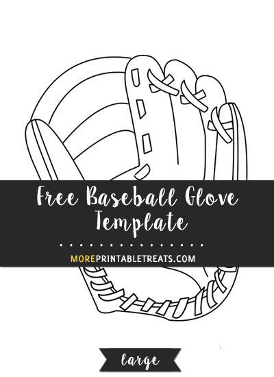 Free Baseball Glove Template - Large How To Draw A Baseball Glove, Baseball Mitt Template, Baseball Glove Template Free Printable, Glove Template, Baseball Chants, Baseball Decorations, Baseball Banquet, Softball Party, Sports Quilts