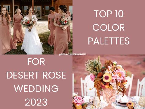 Desert Rose Color Palette Wedding, Desert Rose Wedding Theme, Desert Rose Wedding Decor, Desert Rose Wedding Color Scheme, Dessert Rose Wedding, Desert Rose Color Palette, Desert Rose Wedding Colors, Desert Rose Wedding, Rosewood Wedding