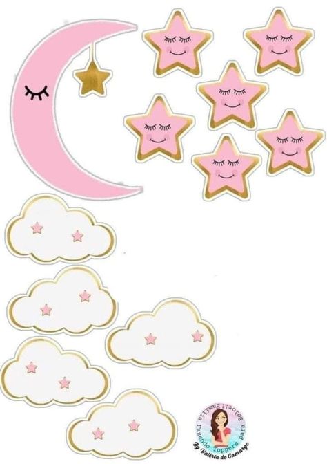 Star Topper Printable, Happy Christening Cake Topper Printable, Baptismal Cake Topper Printable, Christening Cake Topper Printable, Butterfly Baby Room, Star Cake Topper, Happy Birthday Logo, Pink Cake Toppers, Baby Pink Shoes