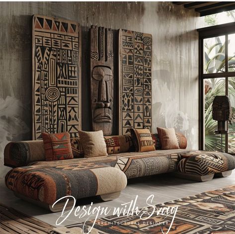 #genzdecor #millennialdesign #interiordesign #hometips #decortrends #generationalstyle #modernhome #designinspiration #homeinterior #boredpanda African Style Living Room, African Interior Design Living Rooms, African Living Room Ideas, African Style Interior, African Furniture Design, African Decor Living Room, African Interior Design, African Furniture, African House