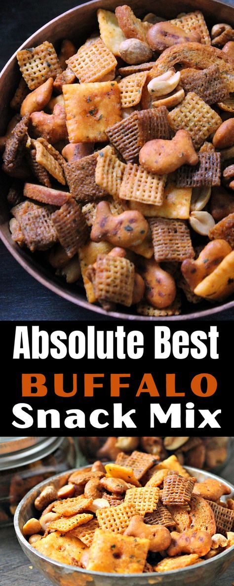 Chex Mix Recipes Buffalo Ranch, Buffalo Snack Mix Recipes, Buffalo Chex Recipes, Buffalo Ranch Snack Mix Recipes, Chex Mix Recipes Original Spicy, Chex Mix Spicey, Savory Snack Mixes For A Crowd, Snacks For Hunting, Easy Salty Snacks Homemade