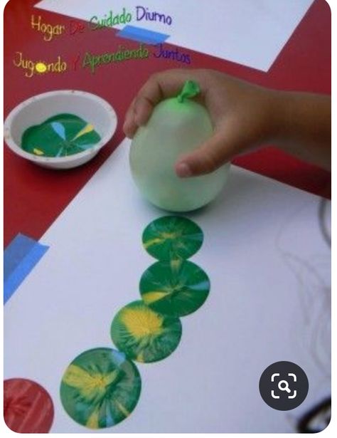 The Very Hungry Caterpillar Activities, Hungry Caterpillar Craft, Hungry Caterpillar Activities, Caterpillar Craft, Diy Paintings, Balloon Painting, Plaster Crafts, Painting Activities, Ideas Craft