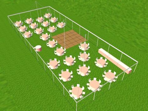 Tent Layout Ideas - Table Layouts for Event | Tents For Rent Tent Setup Ideas, Backyard Wedding Reception Tent, Outdoor Wedding Reception Tent, Wedding Tent Layout, Tent Baby Shower, Reception Table Layout, Wedding Reception Tables Layout, Wedding Table Layouts, Wedding Reception Layout