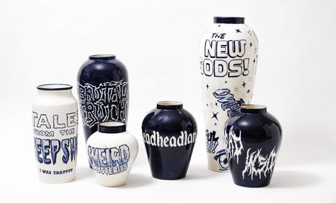 Pottery Aesthetic, Blood Font, Goth Bands, A Punk, Multimedia Artist, Chinese Vase, New Gods, Artist Aesthetic, German Design