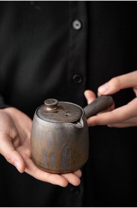 Teapot Chinese, Tea Japanese, Bird Candle Holder, Painted Bamboo, Metallic Glaze, Winter Tea, Pottery Form, Japanese Teapot, Ceramic Tea Set