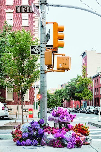 Guerrilla Flower Installations That Don’t Last Long at All - The New York Times City Flowers, Flower Installation, Arte Floral, Plant Design, My Flower, Yorkie, Flower Power, Flower Art, Floral Arrangements