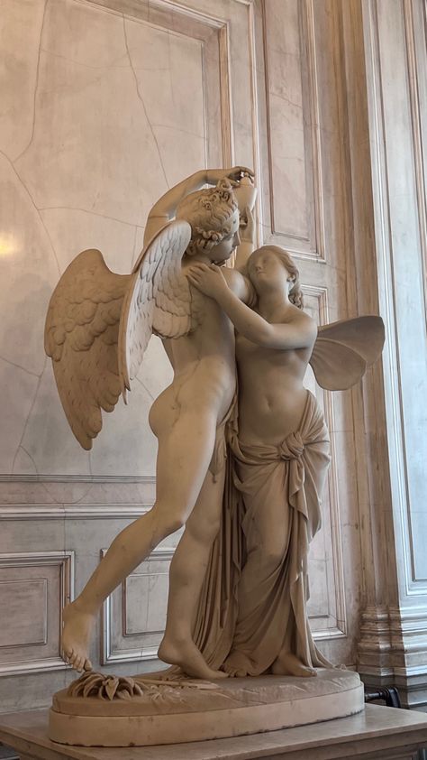 Cupid and Psyche, Hermitage museum, art, statue Eros Psyche, Eros And Psyche, Love Statue, Cupid And Psyche, Greek Statues, Hermitage Museum, Greek Sculpture, Marble Statues, Passion Project