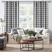 Buffalo Plaid Living Room, Textured Curtains, Gingham Curtains, Plaid Curtains, Leaf Curtains, Drapes For Living Room, Sheer Curtain Panels, Drape Panel, Curtain Texture