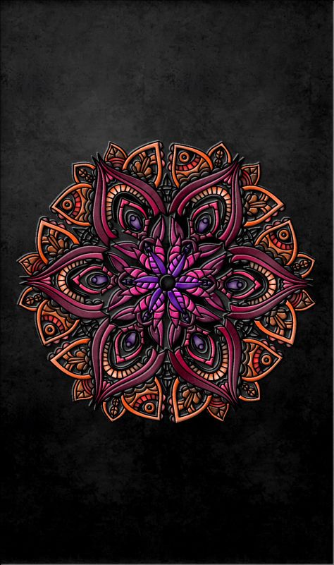 Spooky Mandala, Goth Mandala, Autumn Mandala, Symbol Wallpaper, Om Symbol Wallpaper, Mandala Wallpaper, Om Symbol, Mandala Design Art, Drawing Inspo