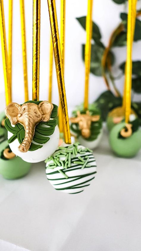 Safari Cakepops, Safari Cake Pops, Jungle Cake Pops, Jungle Birthday Cake, Jungle Birthday Cakes, Safari Baby Shower Cake, Themed Cake Pops, Jungle Theme Cakes, Safari Baby Shower Boy