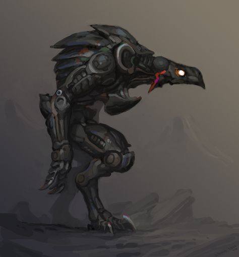 Robot Animal, Arte Robot, Alien Concept Art, Monster Concept Art, Fantasy Monster, Robot Art, Robots Concept, Robot Concept Art, Monster Design