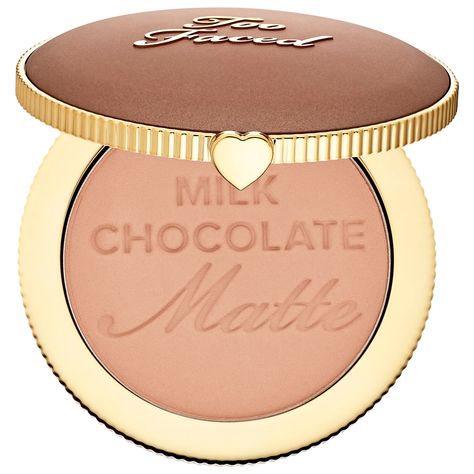 Too Faced Chocolate Soleil Matte Bronzer in Milk Chocolate Two Faced Bronzer, Sephora Bronzer, To Faced, Bronzer For Fair Skin, Best Bronzer, Bronzer Makeup, Butter Bronzer, Too Faced Bronzer, Two Faced