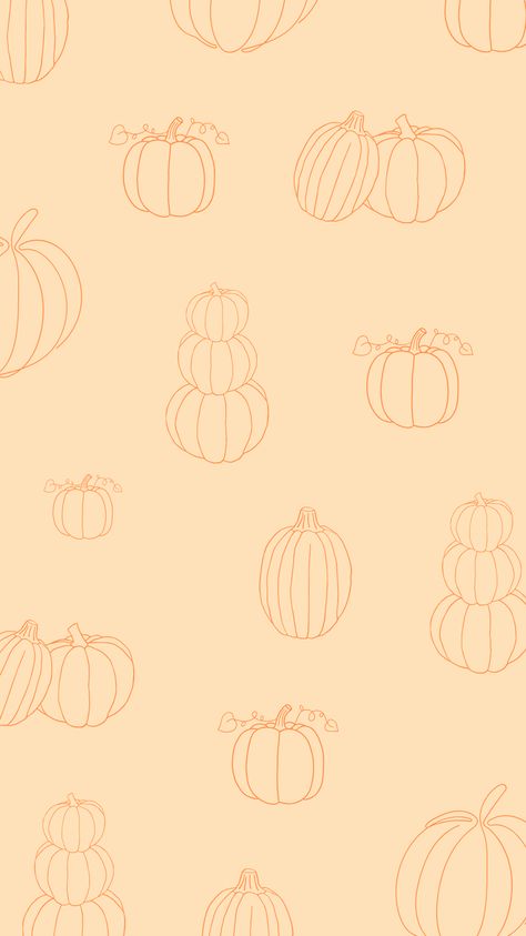 Cute and simple pumpkin background design, phone wallpaper Simple Pumpkin Wallpaper, Design Phone Wallpaper, Outline Wallpaper, Pumpkin Background, Pumpkin Wallpaper, Christmas Tree Wallpaper, Tree Wallpaper, Cool Wallpaper, Background Design