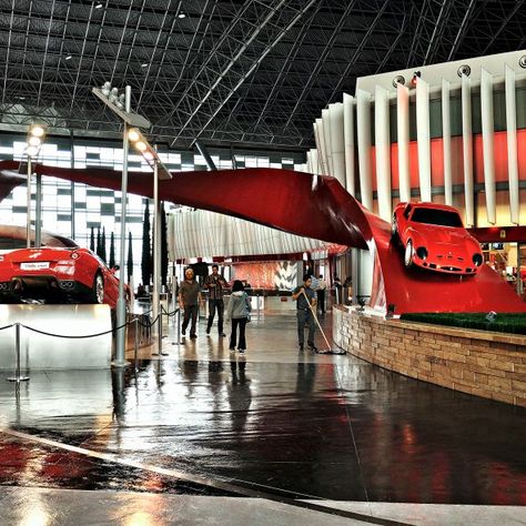 Christmas In Dubai, Ferrari Showroom, Car Showroom Architecture, Ferrari World Abu Dhabi, Dubai Vacation, Dubai Aesthetic, Ferrari World, Desert Photography, Retail Store Interior