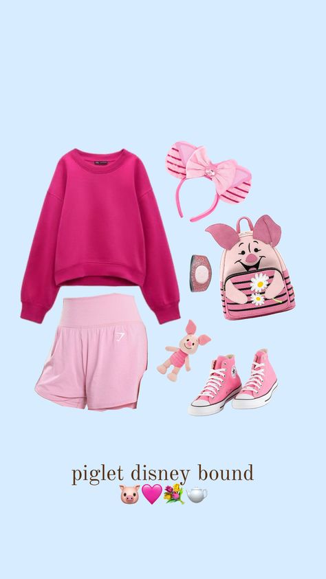 piglet 🎀 #disney #disneyworld #disneyland #piglet #disneyoutfit #disneybound #outfit #outfitinspo Piglet Disneybound, Disney Bounding Outfits, Bounding Outfits, Piglet Disney, Disney Trip Outfits, Disney Outfits Women, Disney Themed Outfits, Cute Disney Outfits, Disney Outfit