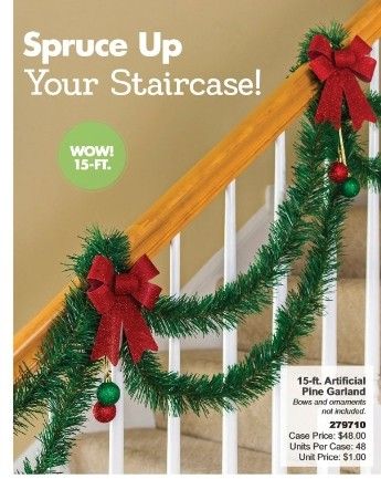 Tinsel Staircase, Christmas Tinsel Garland Ideas, Tinsel Garland Ideas, Christmas Floral Arrangements Diy, Christmas Banister, Christmas Stairs Decorations, Christmas Stairs, Affordable Christmas Decorations, Holiday Decor Thanksgiving