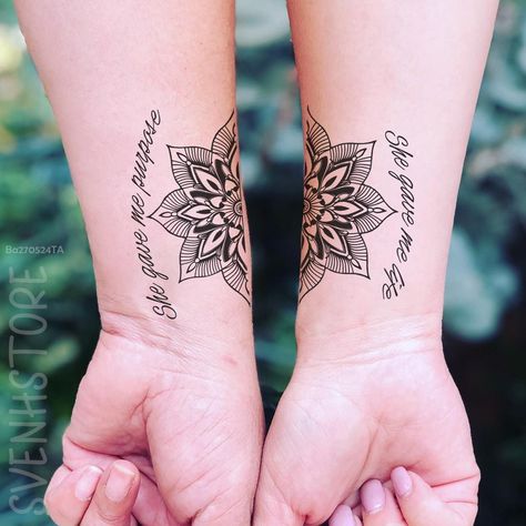 Purpose Tattoo, Tattoo For Woman, Tattoo Mother, Tattoo Lotus, Shoulder Tats, Mom Daughter Tattoos, Heart Temporary Tattoos, Daughter Tattoo, Design Tattoos