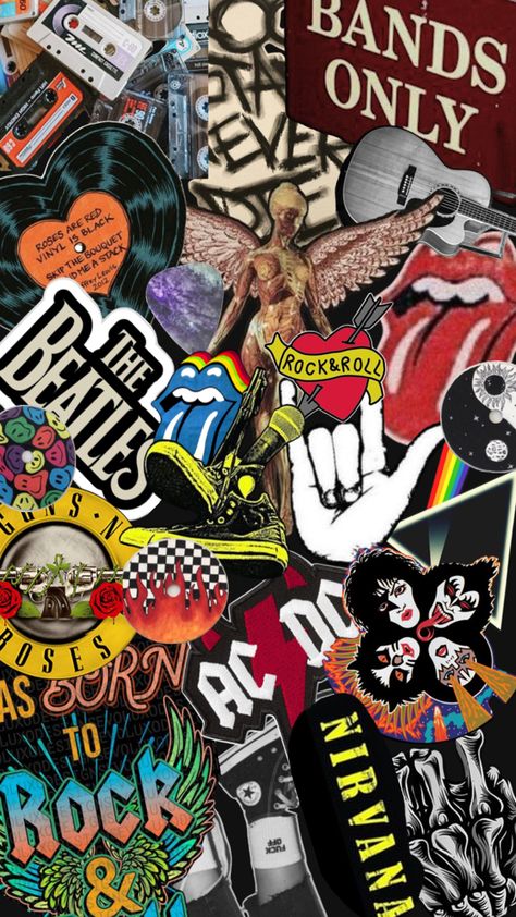 Iphone Wallpaper Rock, Rock Background, Rock N Roll Art, Dope Music, Music Collage, Band Wallpapers, Classic Rock, Iphone Background, Rock Music