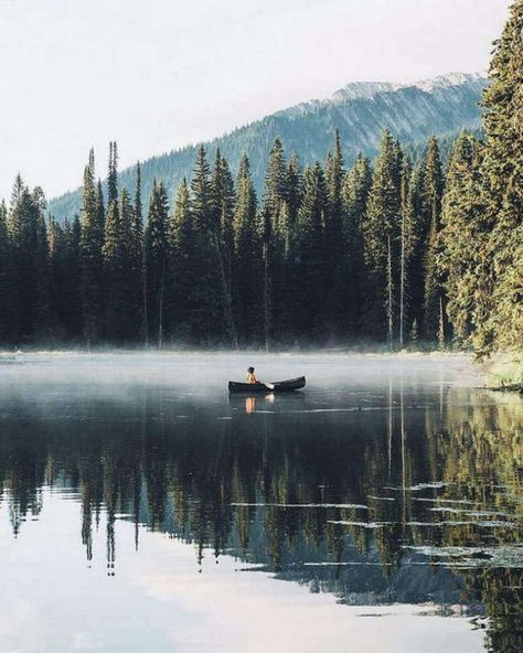 Rise and Shine (25 Photos) - Suburban Men Misty Lake, Free Nature, Theme Nature, Canoes, Canoe And Kayak, Canoeing, Kayaks, Jolie Photo, Wanderlust Travel