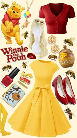 Winnie the Pooh Ring Set - Tokyo Disney | ShopLook Winnie The Pooh Outfit For Women, Winnie The Pooh Outfit, Pooh Dress, Winnie The Pooh Honey, Disney Bounds, Cute Winnie The Pooh, Disney Bounding, Disney Bound Outfits, Disney Inspired Outfits