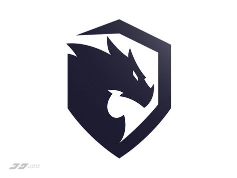 Dragon Logo by José Rey on Dribbble Dragon Logo Design Art, Dragon Logo Design Ideas, Dragon Symbol Design, Dragon Logo Design, Dragon Crest, Dragon Emblem, Dragon Symbol, Logo Dragon, Dragon Logo