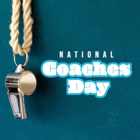 National Coaches Day- This day honors the men and women who inspire us to work harder and do our best like a leader who knows the game and drives athletes to work together as a team. Coach Day Happy, Happy Coaches Day, Coach Day Quotes, Coaches Day Quotes, National Coaches Day Quotes, National Coaches Day, Coach Day, Goth Wallpaper, Sports Coach