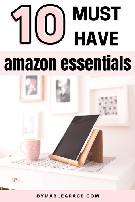 10 Must-Have Amazon Essentials Nightstand Must Haves, Office Must Haves, Work From Home Essentials, Amazon Favs, Amazon Home Finds, Amazon Decor, Home Finds, Tech Hacks, Amazon Kitchen Gadgets