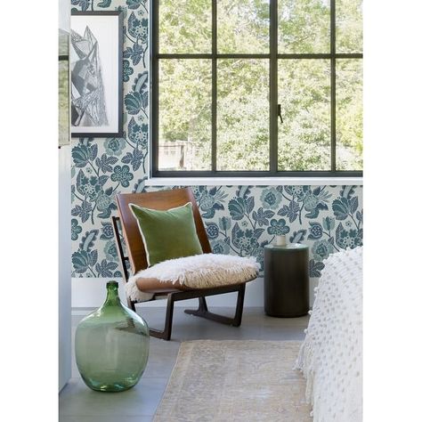 Jacobean Wallpaper, Grey And Green Wallpaper, Colour Wallpaper, Wallpaper Neutral, A Street Prints, Aqua Wallpaper, Chic Wallpaper, Neutral Wallpaper, Teal Wallpaper