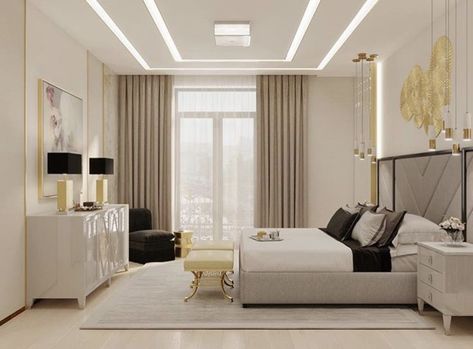 Gypsum Ceiling Design Bedroom Modern, Spavaca Soba, Bedroom False Ceiling, Modern Classic Living Room, Gypsum Ceiling Design, Bedroom Pop Design, Simple Ceiling Design, Bathroom Design Small Modern, Gypsum Ceiling