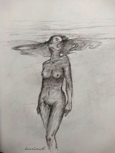 Just a necessary doodle, have a nice day everyone <3  #art #girl #doodle #anatomy #woman #drawing #water Undressed Woman Sketch, Girl In Water Drawing, Doodle Anatomy, Anatomy Woman, Water Sketch, Girl Doodle, College Project, Sea Drawing, Girl Drawing Easy