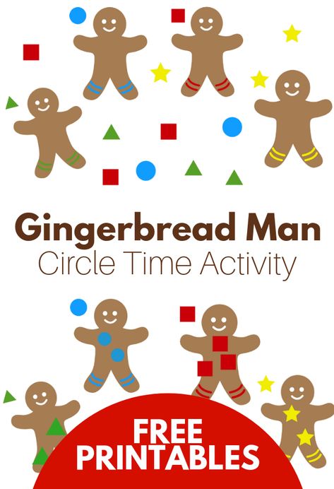 Explore shapes with this gingerbread man activity for preschool. Get into the holiday spirit with this fun shape matching activity. Gingerbread Man Activity, Gingerbread Man Preschool, Gingerbread Unit, Gingerbread Man Activities, Gingerbread Activities, Gingerbread Baby, Christmas Lesson, Circle Time Activities, The Gingerbread Man