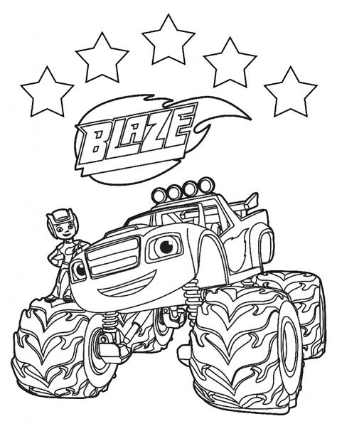 Blaze and the Monster Machines Coloring Pages - Best Coloring Pages For Kids Nick Jr Coloring Pages, Monster Truck Coloring Pages, Blaze And The Monster Machines, Monster Coloring Pages, Paw Patrol Coloring, Paw Patrol Coloring Pages, Coloring Pages Inspirational, Truck Coloring Pages, Cars Coloring Pages